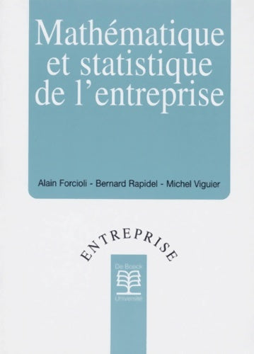 Livrenpoche : Mathématique et statistique de l'entreprise - A. Forcioli - Livre