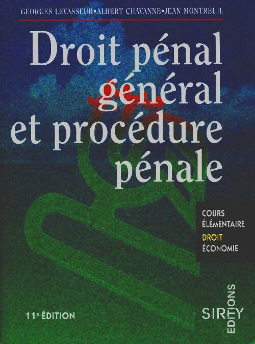 Livrenpoche : Droit pénal général et procédure pénale - Georges Levasseur - Livre