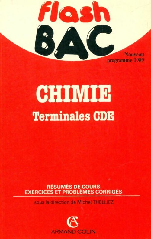 Livrenpoche : Chimie Terminal CDE - Michel Thelliez - Livre