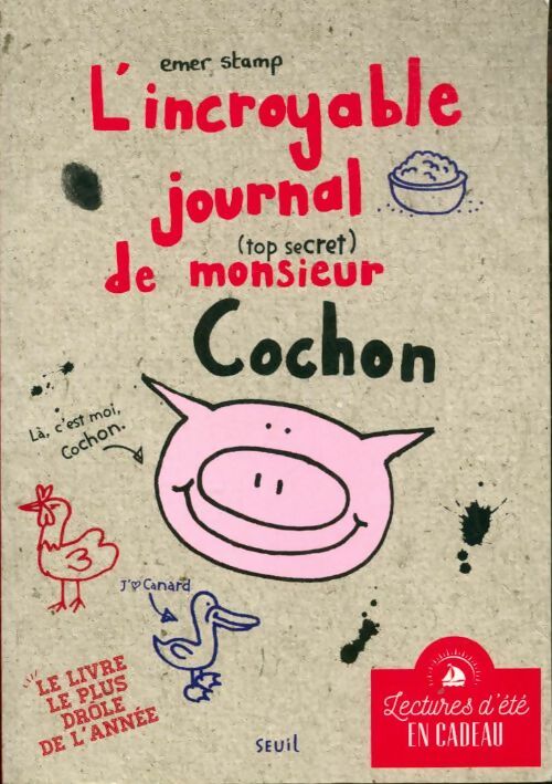 Livrenpoche : L'incroyable journal de monsieur cochon - Emer Stamp - Livre