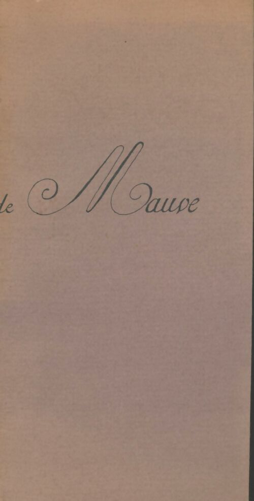 Livrenpoche : Les lettres de Mauve - Marie Fougère - Livre
