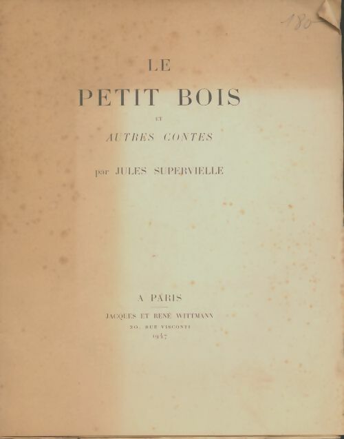 Livrenpoche : Le petit bois et autres contes - Jules Supervielle - Livre