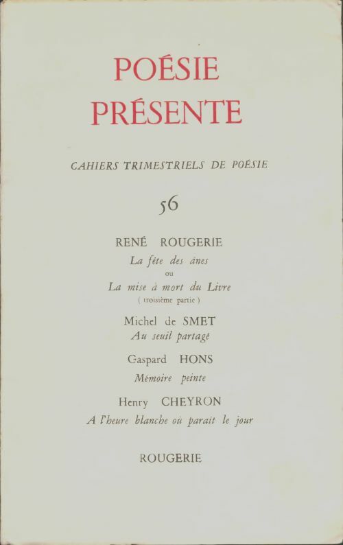 Livrenpoche : Poésie présente n°56 - Collectif - Livre