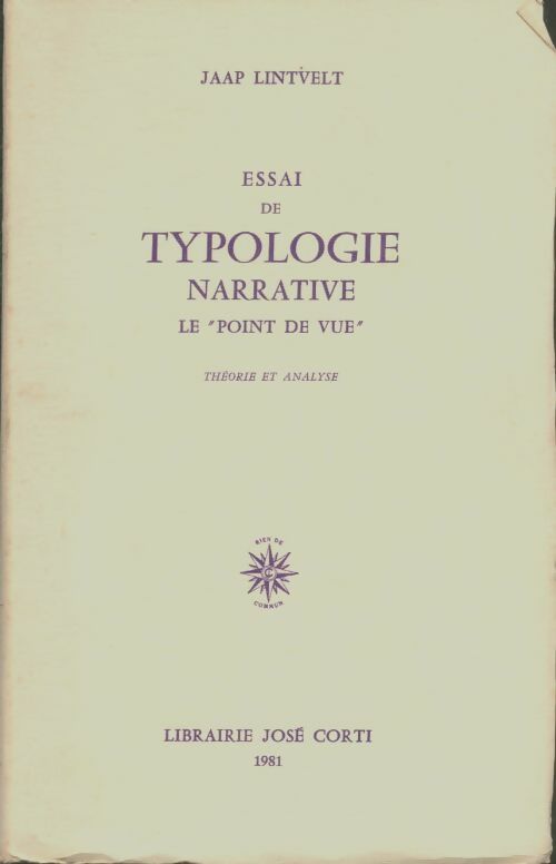 Livrenpoche : Essai de typologie narrative  - Jaap Lintvelt - Livre