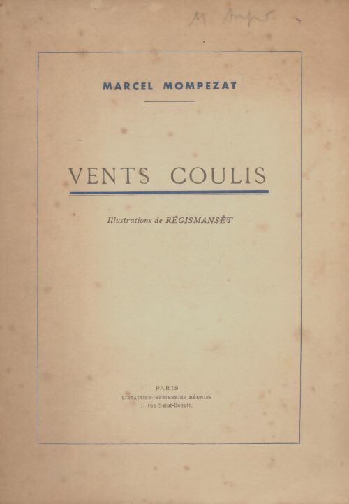 Livrenpoche : Vents coulis - Marcel Monpezat - Livre