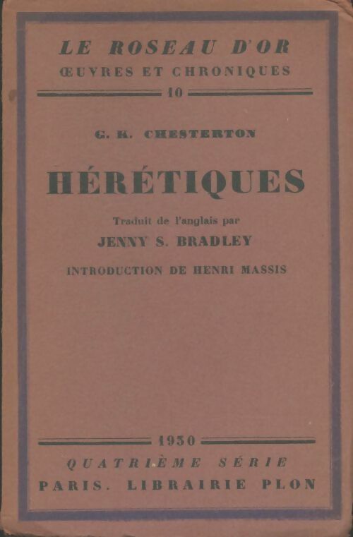 Livrenpoche : Hérétiques - Gilbert Keith Chesterton - Livre