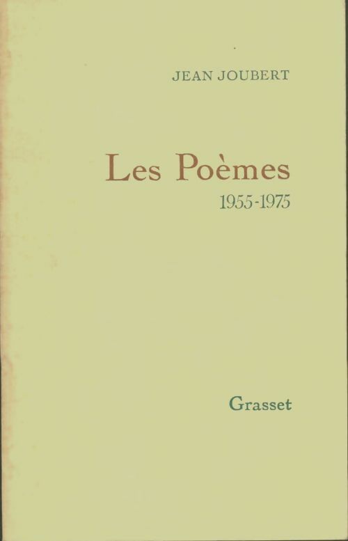 Livrenpoche : Les poèmes 1955-1975 - Jean Joubert - Livre