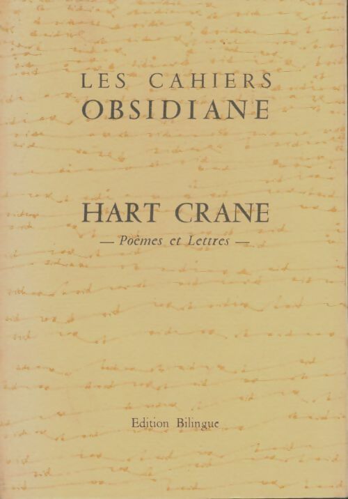 Livrenpoche : Les cahiers obsidiane n°2 : Hart Crane - Raoul Fabregues - Livre