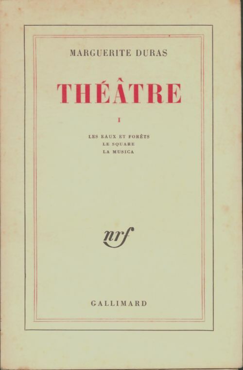 Livrenpoche : Théâtre Tome I  - Marguerite Duras - Livre