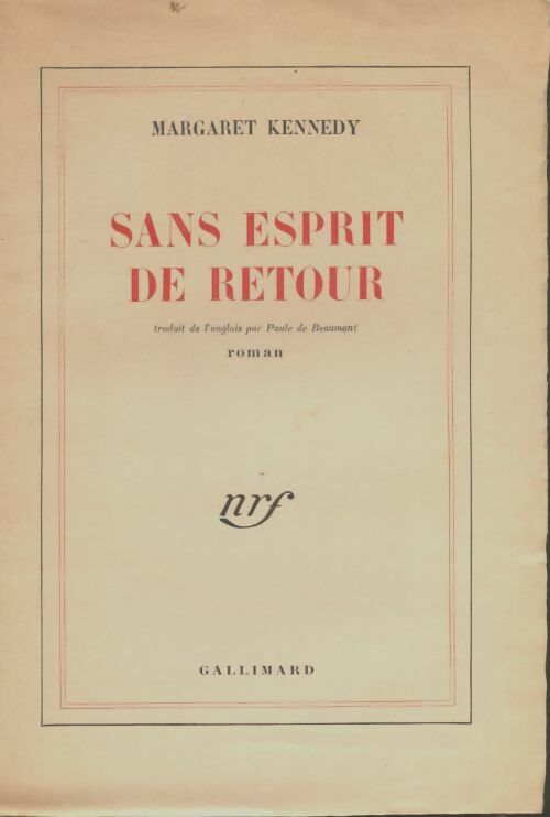Livrenpoche : Sans esprit de retour - Margaret Kennedy - Livre