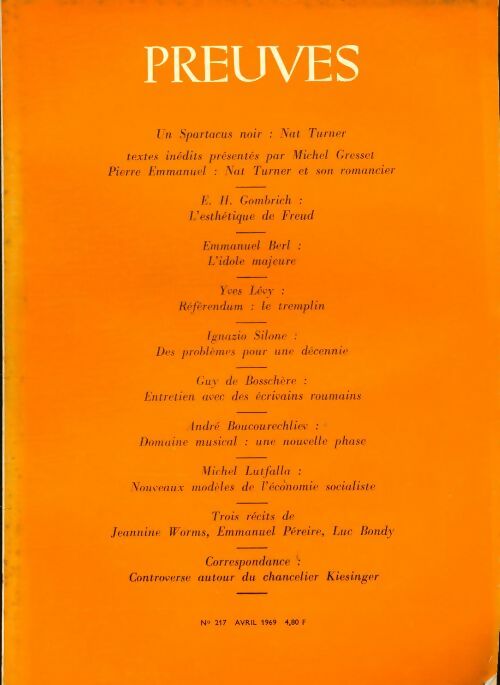 Livrenpoche : Preuves n°217 - Collectif - Livre
