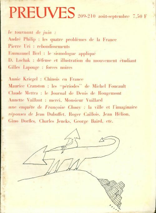 Livrenpoche : Preuves n°209-210 - Collectif - Livre