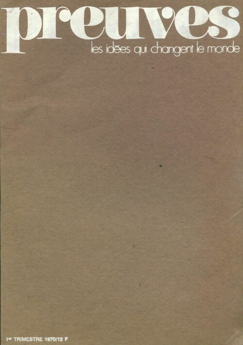 Livrenpoche : Preuves - Collectif - Livre