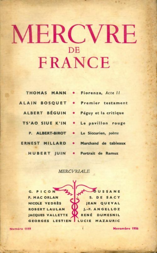 Livrenpoche : Mercure de France n°1119 - Collectif - Livre