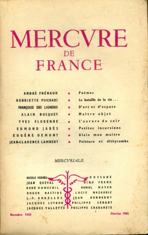 Livrenpoche : Mercure de France n°1182 - Collectif - Livre