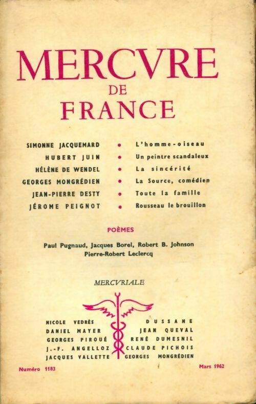 Livrenpoche : Mercure de France n°1183 - Collectif - Livre