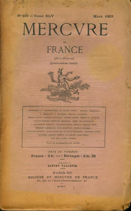 Livrenpoche : Mercure de France n°159 - Collectif - Livre