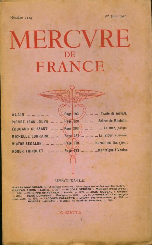 Livrenpoche : Mercure de France n°1114 - Collectif - Livre