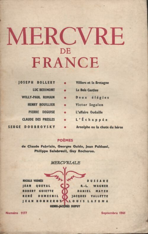 Livrenpoche : Mercure de France n°1177 - Collectif - Livre