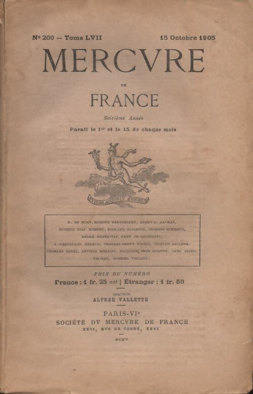 Livrenpoche : Mercure de France n°200 - Collectif - Livre