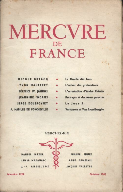 Livrenpoche : Mercure de France n°1190 - Collectif - Livre
