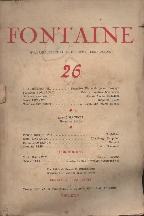 Livrenpoche : Fontaine n°26 - Collectif - Livre