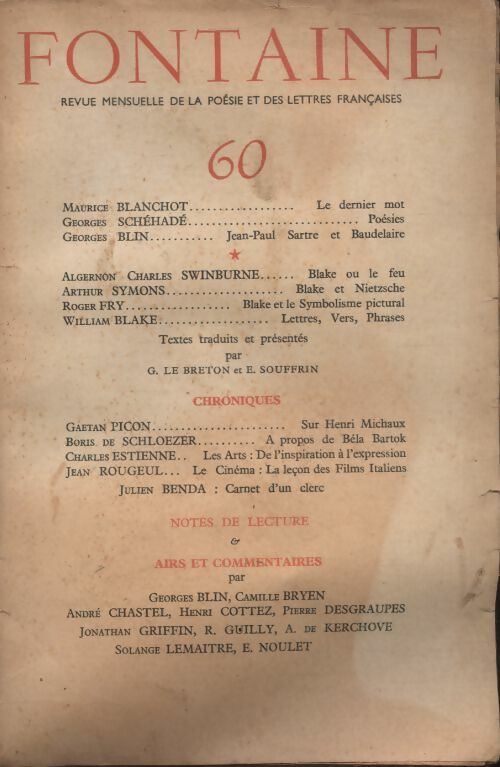 Livrenpoche : Fontaine n°60 - Collectif - Livre