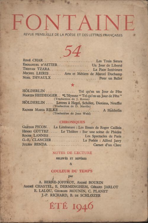 Livrenpoche : Fontaine n°54 - Collectif - Livre
