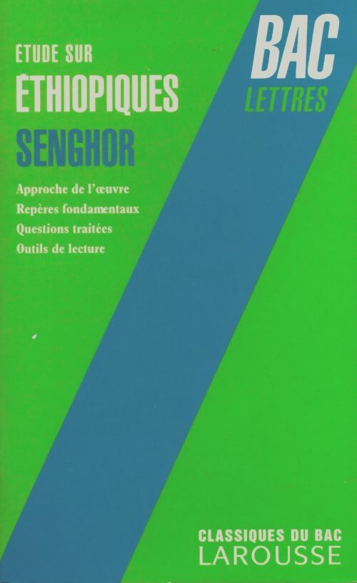 Livrenpoche : Étude sur Ethiopiques de Léopold S. Senghor - Joël Planque - Livre