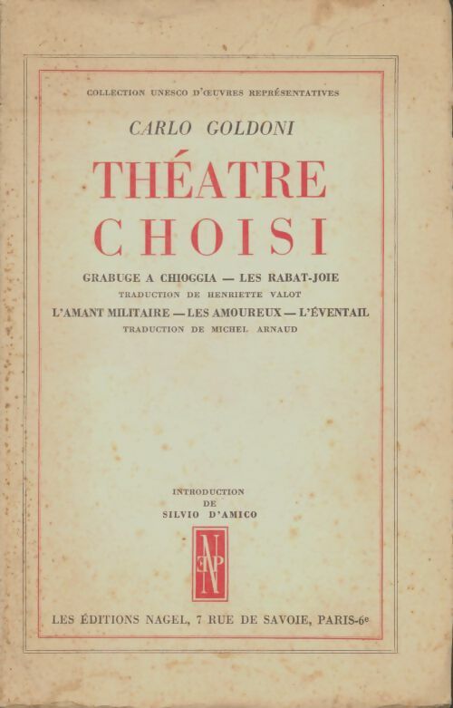 Livrenpoche : Théâtre choisi - Carlo Goldoni - Livre