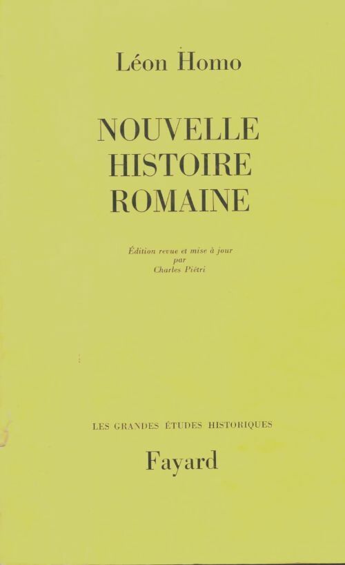 Livrenpoche : Nouvelle histoire romaine - Léon Homo - Livre