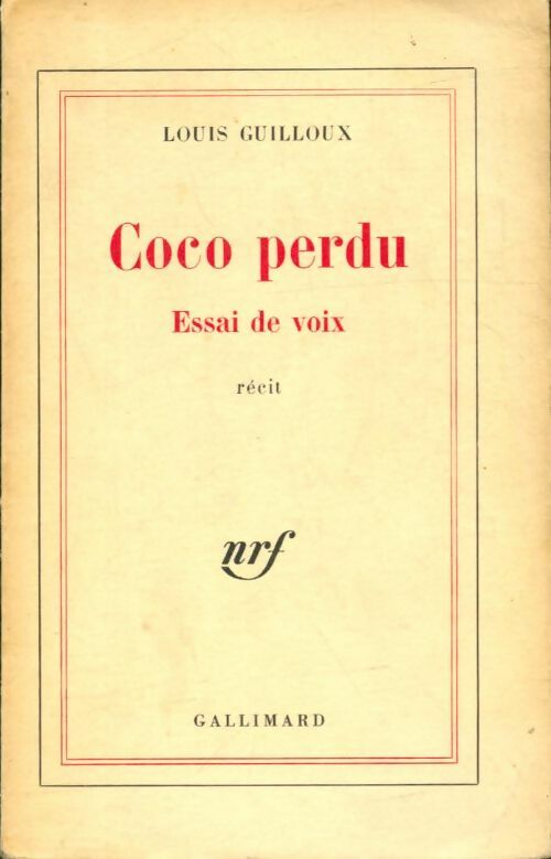 Livrenpoche : Coco perdu - Louis Guilloux - Livre