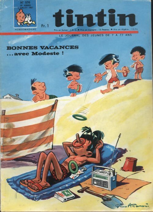 Livrenpoche : Tintin n°976 : Bonnes vacances avec Modeste ! - Collectif - Livre