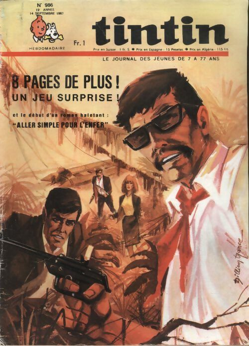 Livrenpoche : Tintin n°986 : Aller simple pour l'enfer - Collectif - Livre