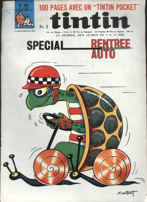Livrenpoche : Tintin n°988 : Spécial rentrée auto - Collectif - Livre