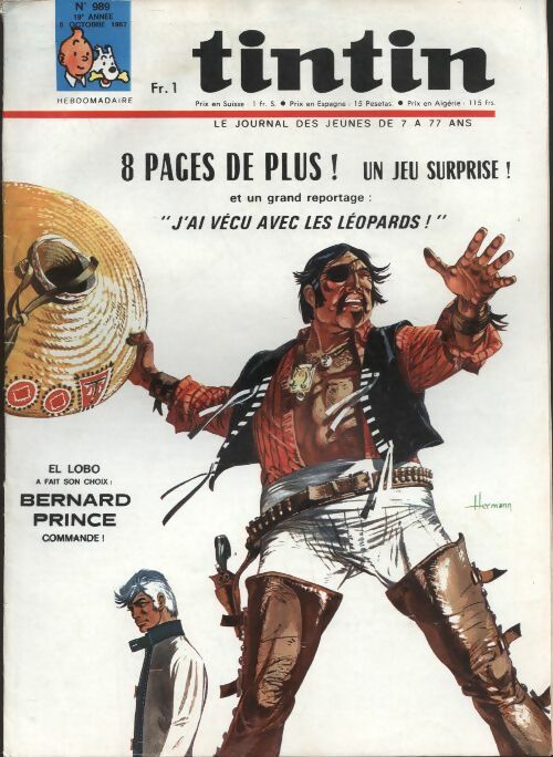 Livrenpoche : Tintin n°989 : El Lobo a fait son choix : Bernard Prince commande ! - Collectif - Livre