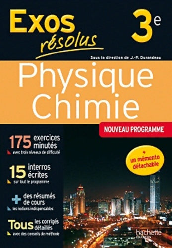 Livrenpoche : Exos résolus - physique-chimie 3e - Collectif - Livre