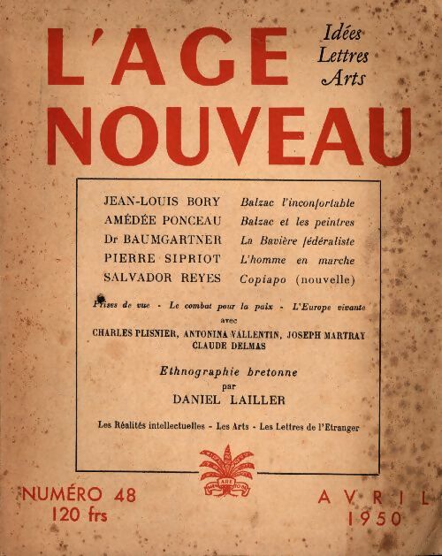 Livrenpoche : L'age nouveau n°48 - Collectif - Livre