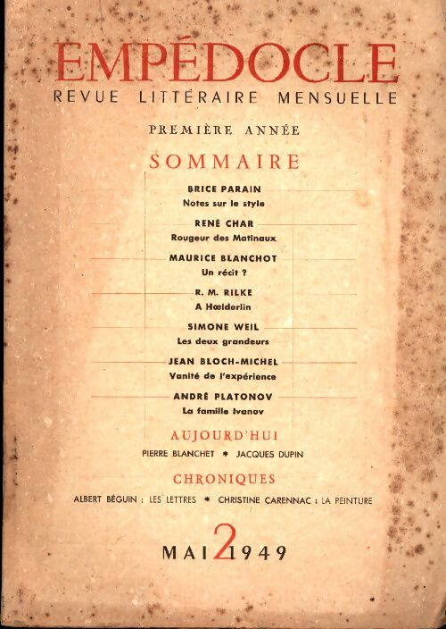 Livrenpoche : Empédocle n°2 - Collectif - Livre