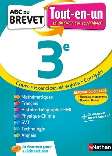 Livrenpoche : Abc du brevet tout-en-un 3e - Cécile De Cazanove - Livre