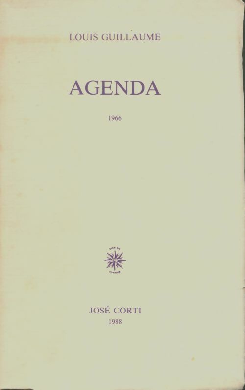 Livrenpoche : Agenda - Louis Guillaume - Livre