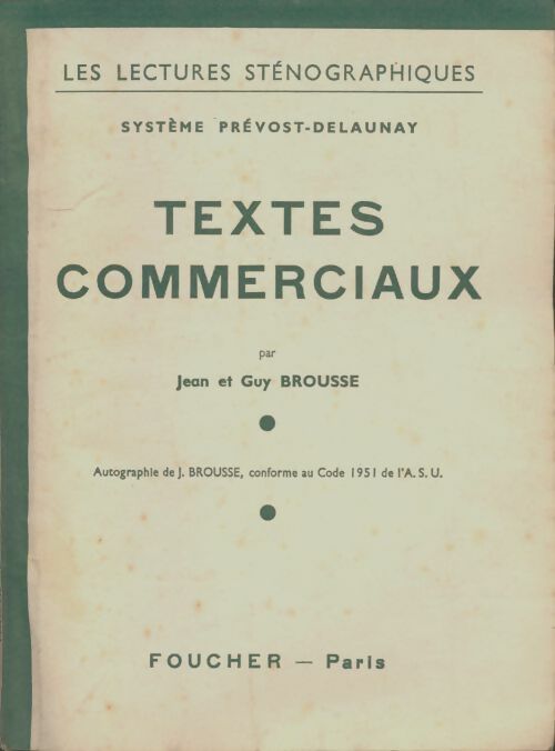 Livrenpoche : Textes commerciaux - Jean Brousse - Livre