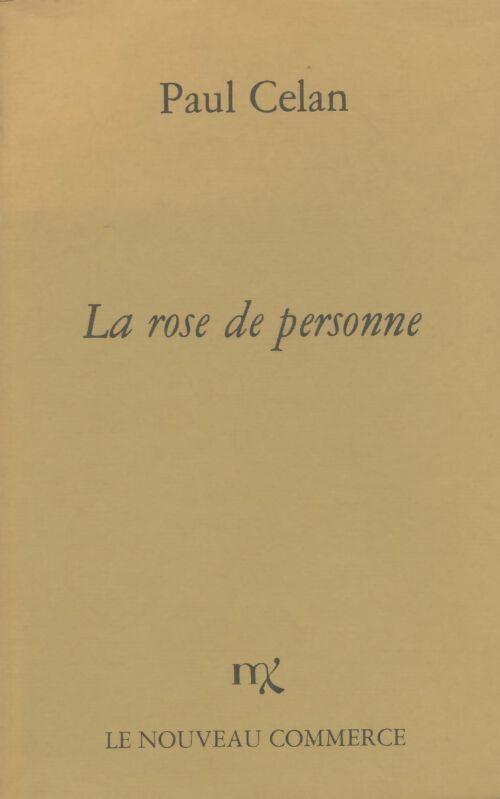 Livrenpoche : La rose de personne - Paul Celan - Livre
