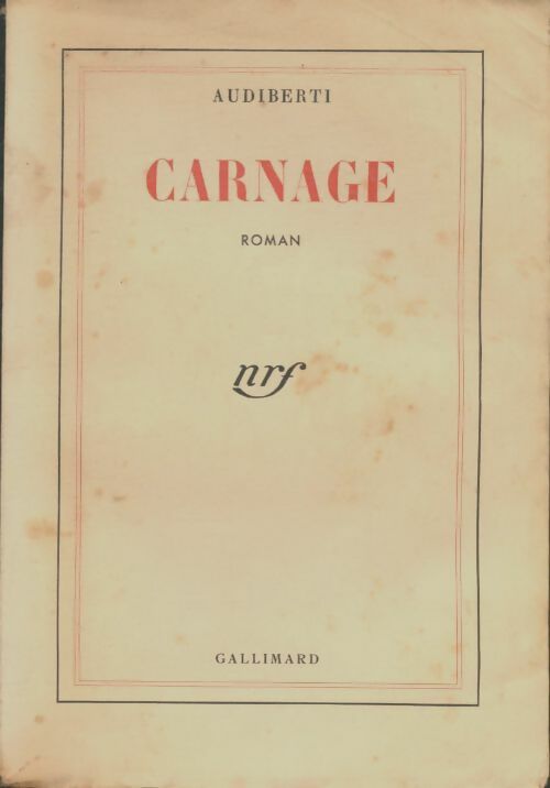 Livrenpoche : Carnage - Jacques Audiberti - Livre