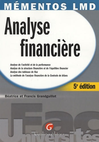 Livrenpoche : Analyse financière - Béatrice Grandguillot - Livre