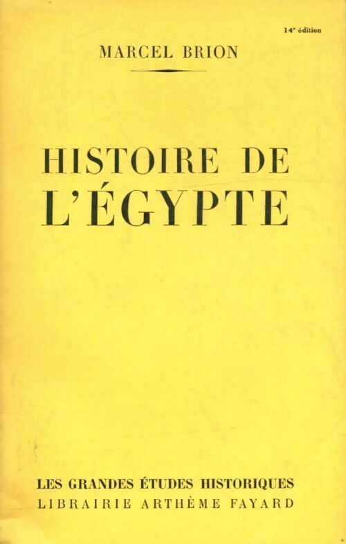 Livrenpoche : Histoire de l'Egypte - Marcel Brion - Livre