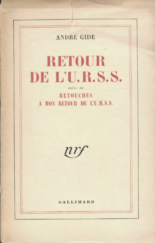 Livrenpoche : Retour de l'URSS / Retouches à mon retour de l'URSS - André Gide - Livre