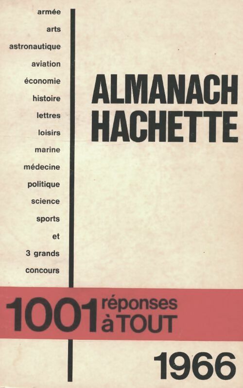 Livrenpoche : Almanach Hachette 1966 - Collectif - Livre
