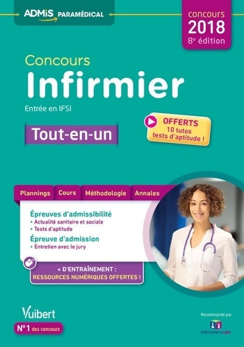 Livrenpoche : Concours infirmier - entrée en IFSI - tout-en-un : Concours 2018 - avec 10 tutos tests offerts - Jérôme Jean - Livre