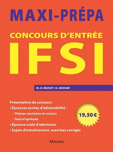 Livrenpoche : Concours d'entree IFSI - Marie-Hélène Massit - Livre
